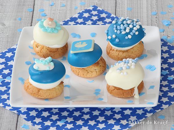 Geboorte luxe koek blauw&nbsp;5 stuks
