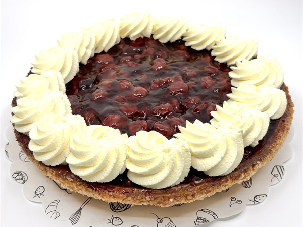Kersen slagroom vlaai